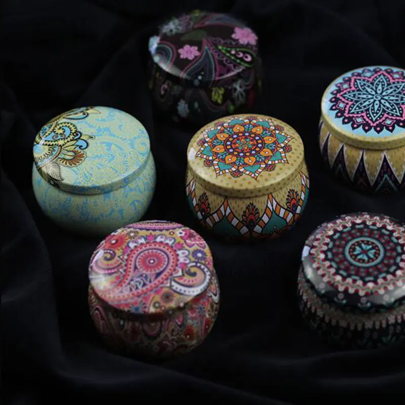 

Tins Cans Jars Containers Pot Jewelry Box Food Empty Candy Box Candy Tin Tea Packaging Tinplate Box Candle Supplies Home Decor