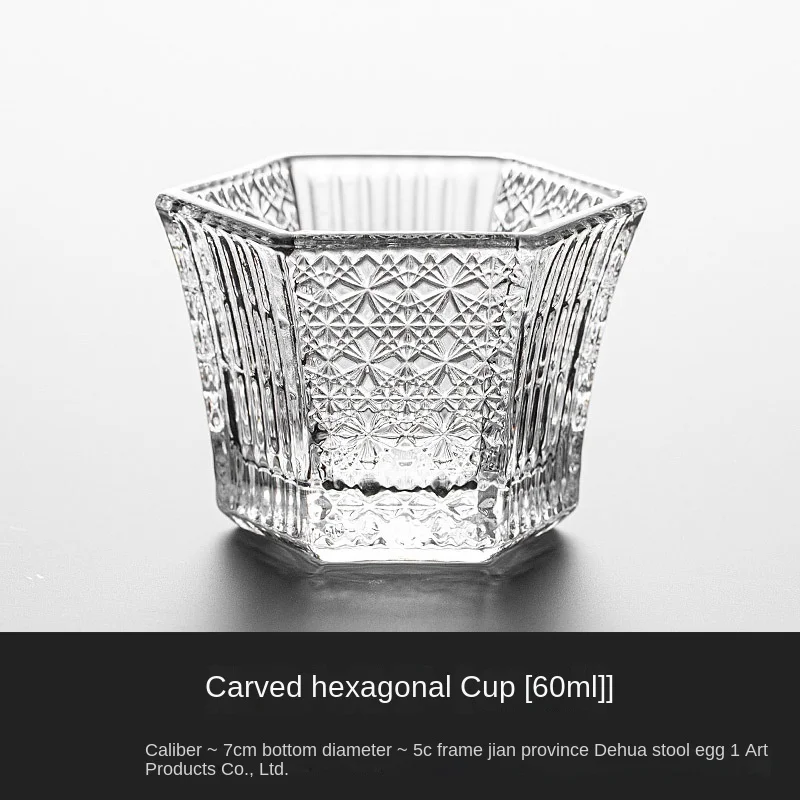 

Японская Шестигранная стеклянная чашка Ishizuka Nizu, чайная чашка, чашка для виски, чашка для сакэ, одинарная чашка Master