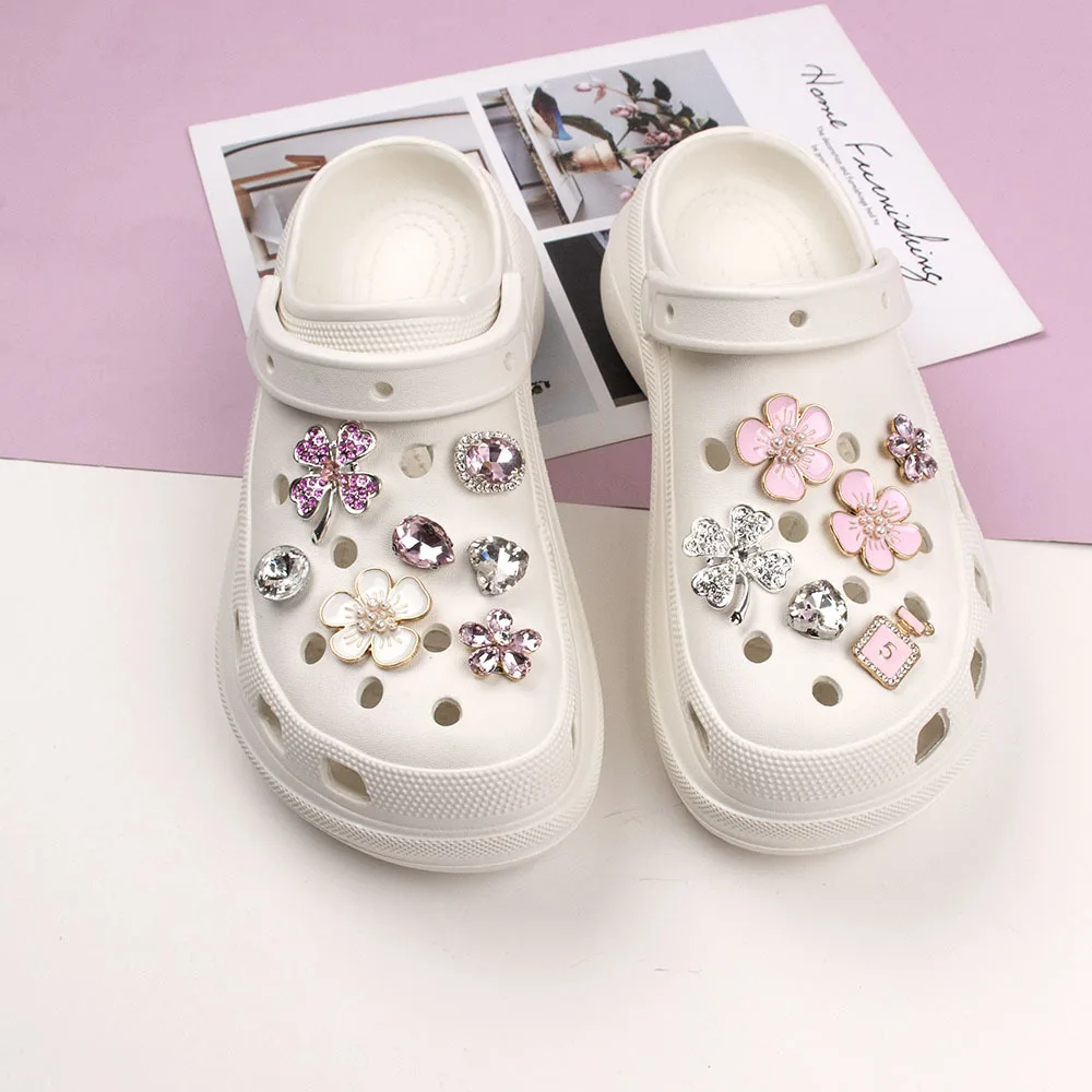 

New Shoe Buckle Shoe Flower Decoration Croc Charm Diy Accessories Jewelry Accessories Diy Shoe Flower Shoe Buckle Flower Set