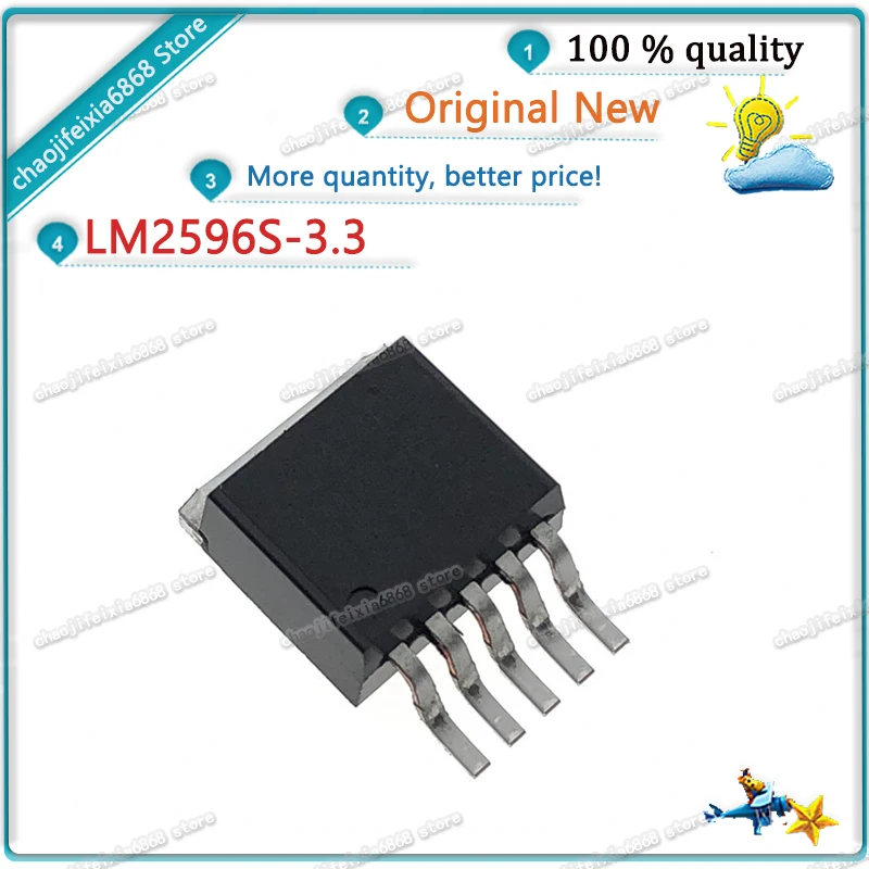 10 шт./лот! LM2596S-3.3 TO-263 LM2596S 3A 3 V TO263 чип регулятора переключения |