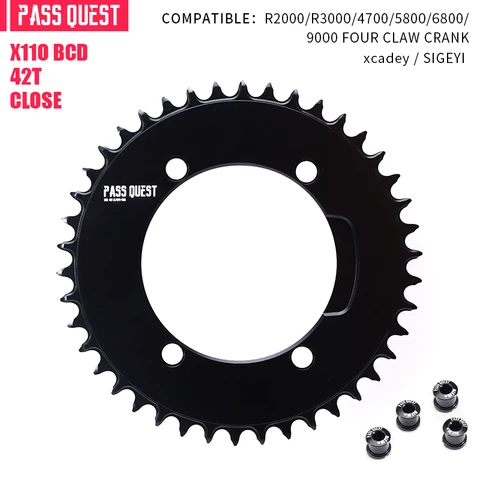 PASS QUEST X110 BCD (4-bolt AERO) AXS Круглая узкая широкая звездочка