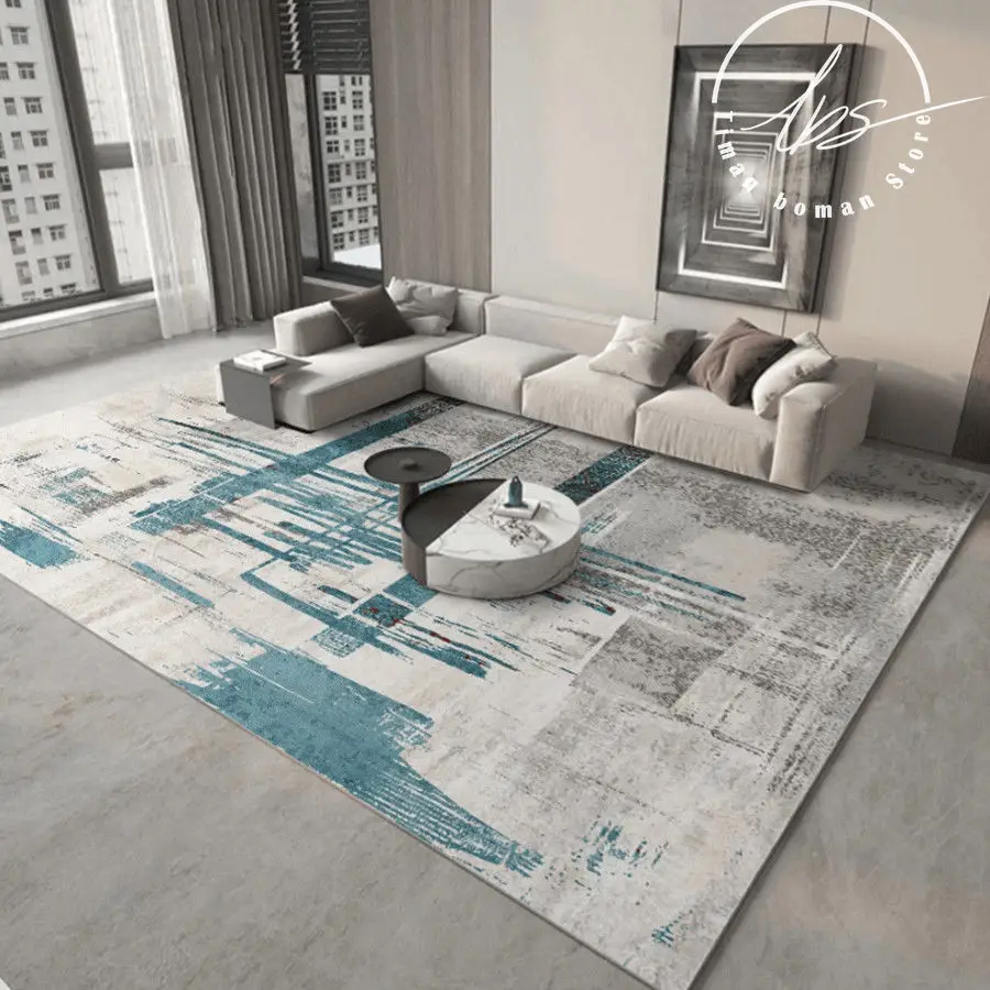 modern abstract carpet home decor leisure rug non slip anti fouling living room sofa coffee table mat simple ink bedroom carpets free global shipping