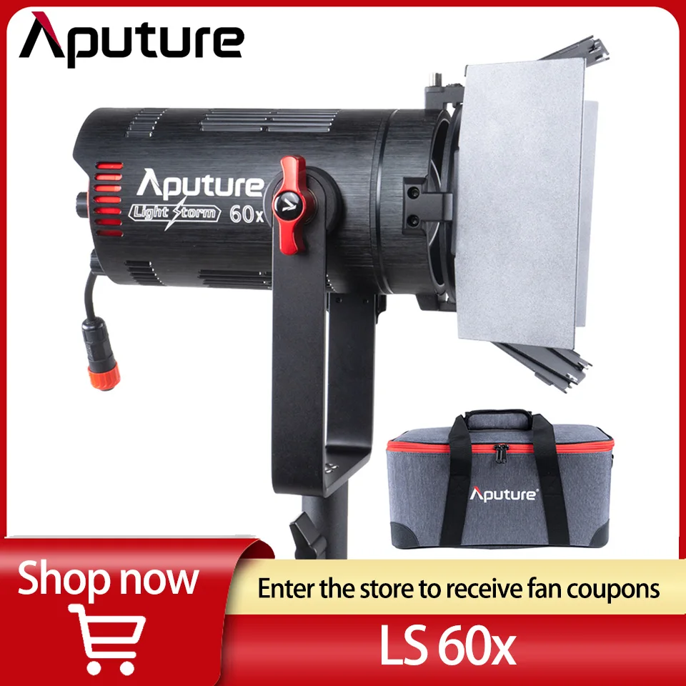 

Студийный Светодиодный прожектор Aputure LS 60x, двухцветный 2700K-6500K 60W, портативный уличный прожсветильник Тор для съемки видео и фильмов
