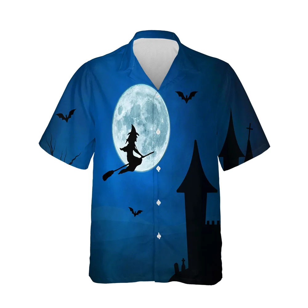 Jumeast 3D Halloween Festival Clothing Blouses Casual Streetwear Mens Hawaiian Shirt Short Sleeve Breathable Fashion Men Shirt