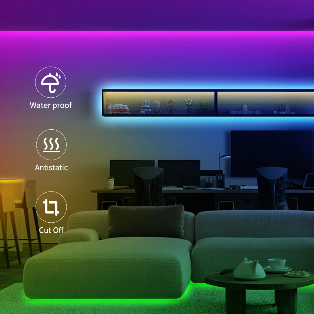 Rgb Led Tape 5050 Strip Pc Gaming Dream Ws2812b CHRISTMA DECOR IP20/IP65 Ободки Light 5-30M Lights Room Festoon Rgbic 12 Хэллоуин