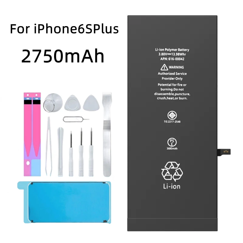 High Capacity Battery For Iphone 7 7P SE 5 6S 6 Plus 8 Plus XR XS Max Replacement Batteries Zero Cycel With Tools enlarge