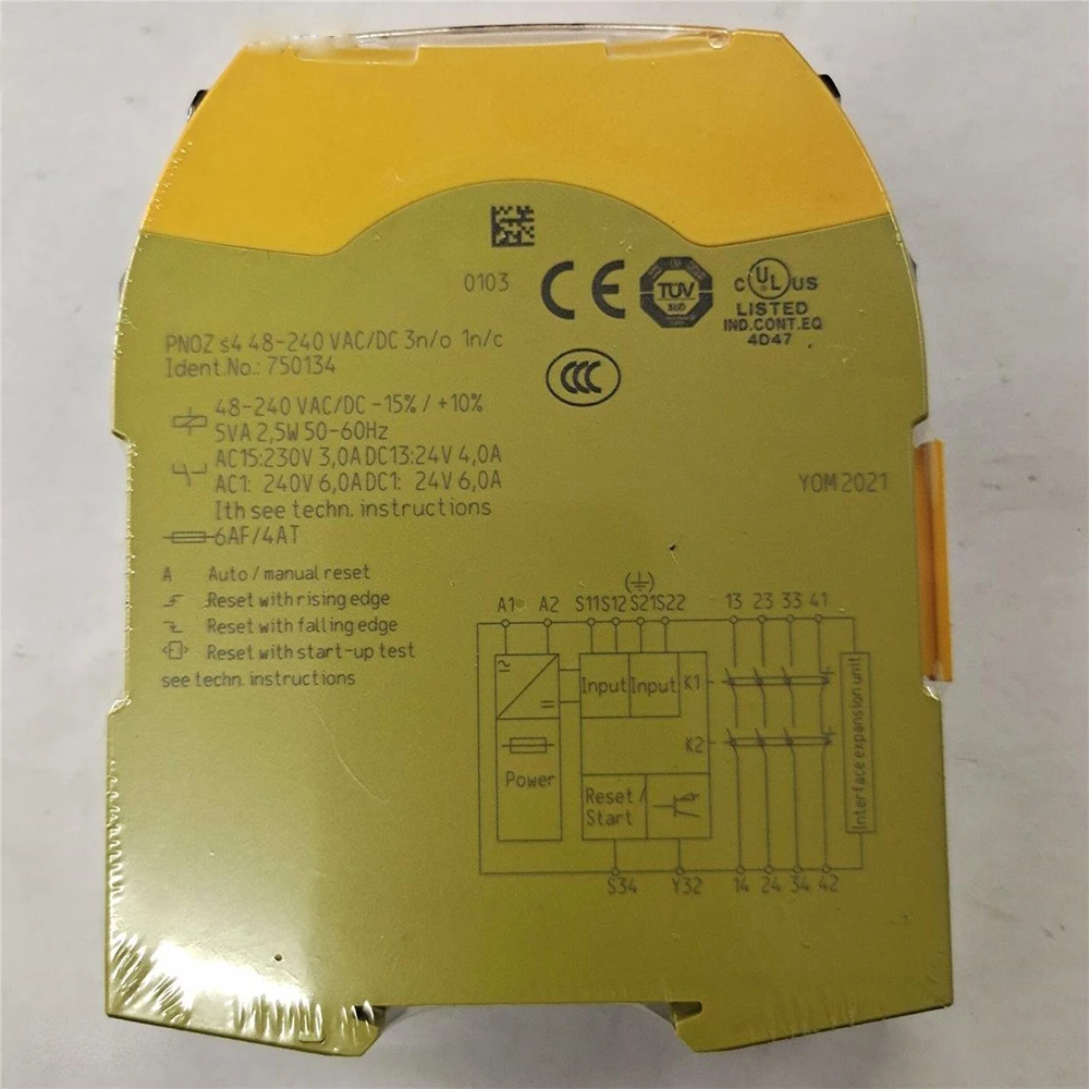 Совершенно новый для PILZ PNOZ s4 48-240 В переменного тока 3 н/о 1 н/к 750134 Модуль