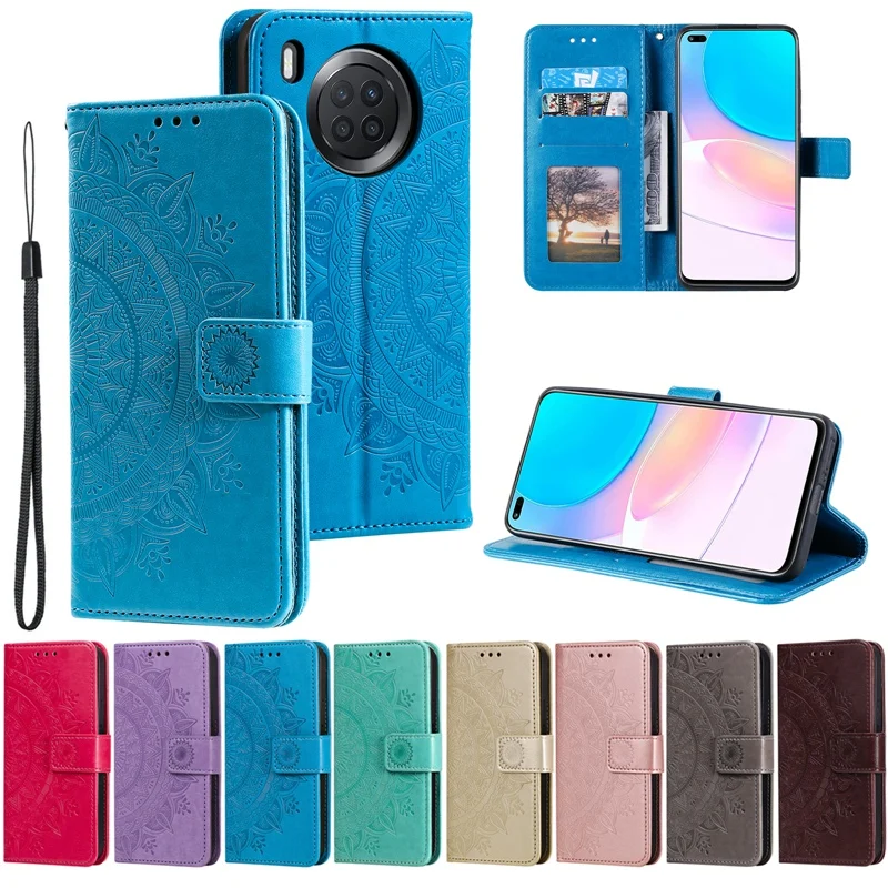 

Embossed PU Leather Wallet Case for Honor 50 50 Lite Honor 20 lite 10 Lite 9 8A 8X Flip Cover for Y5(2018)/Y6(2019)/Y5P/Y7P