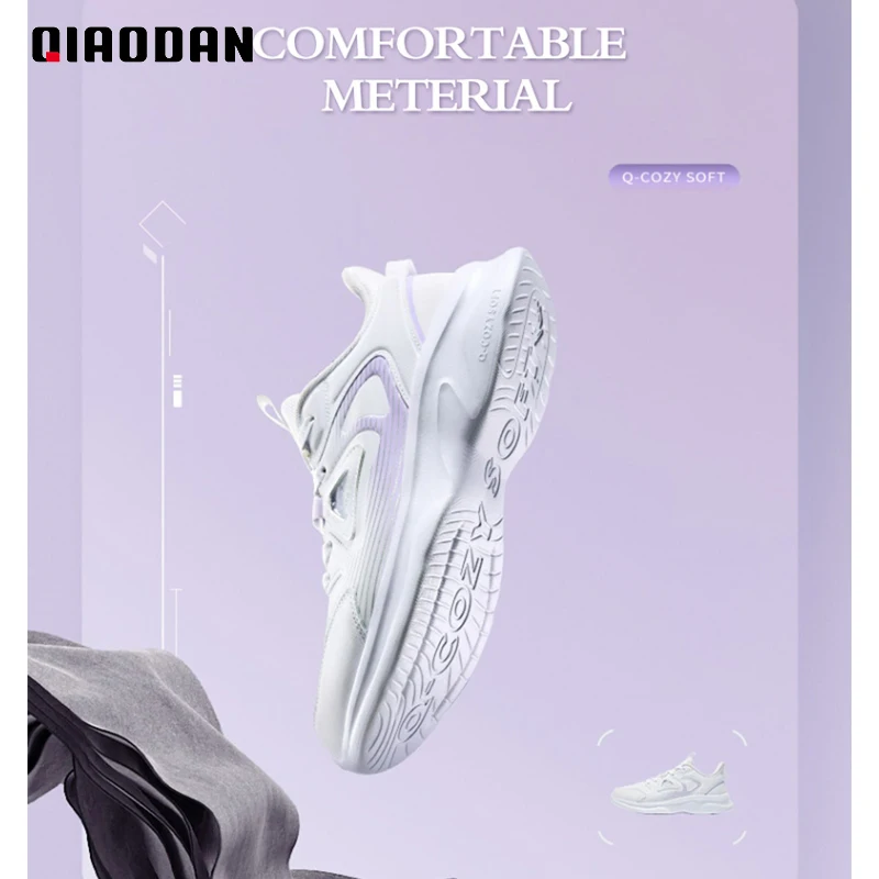 QIAODAN Casual Shoes for Women 2023 New Fashion Breathable Physical Training Anti-skid Comfortable Running Shoes XM46220211