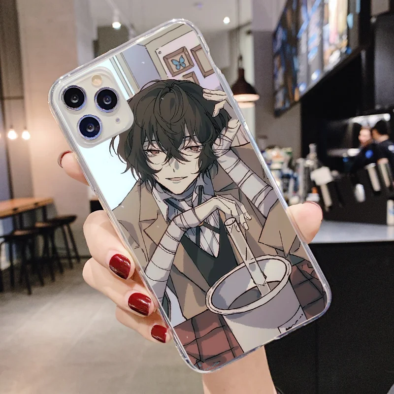 Dazai Osamu Clear Phone Case for iPhone 14 13 12 11 Pro Max X XS 7 8 Plus SE 12Mini XR Case Anime Bungou Stray Dogs Phone Cover images - 6