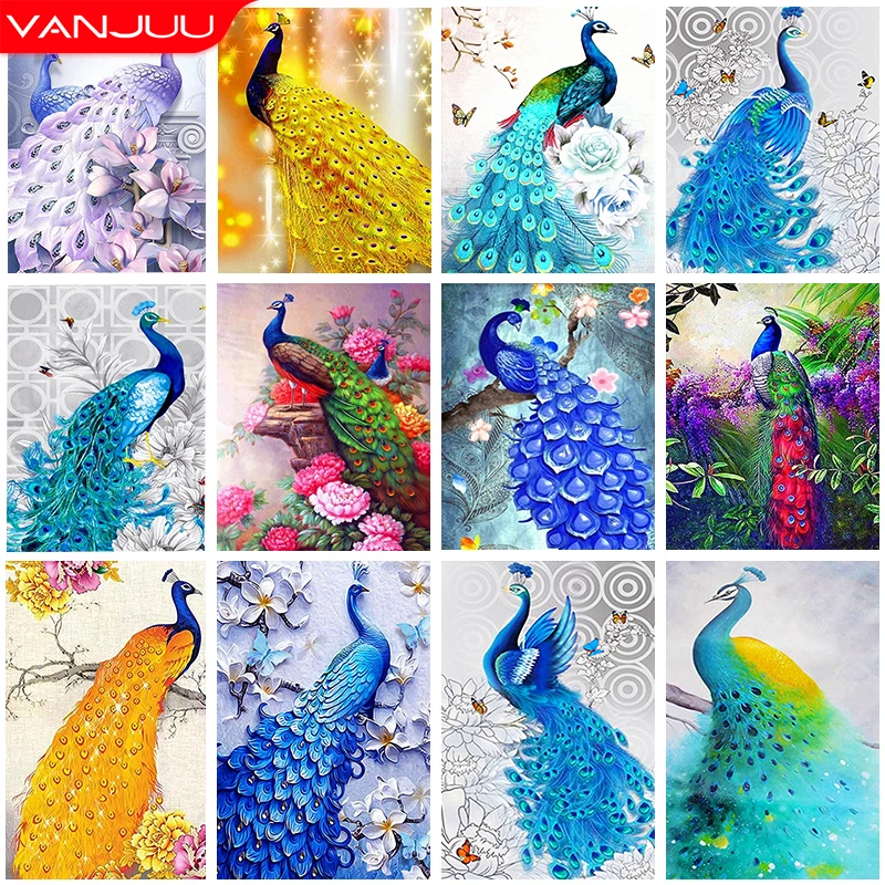 

5D DIY Diamond Painting Animal Peacock Full Diamond Mosaic Craft Rhinestone Embroidery Cross Stitch Kit Home Decor