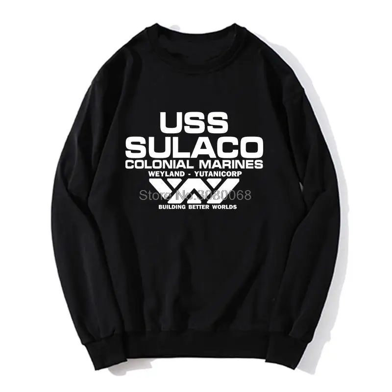 

Fashion USCSS Nostromo Hoodie Alien USS Sulaco Colonial Marines Aliens Off World Men O-neck Hoodies Sweater Sweatshirt