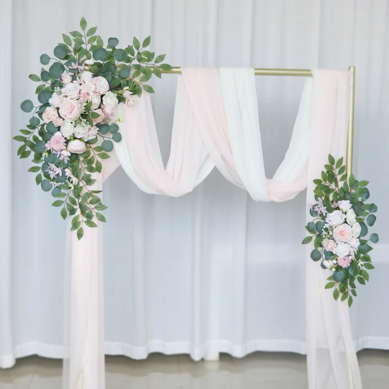 

Outdoor wedding arch flower decoration simulation flower welcome water sign corner flower wedding scene layout opening ornament