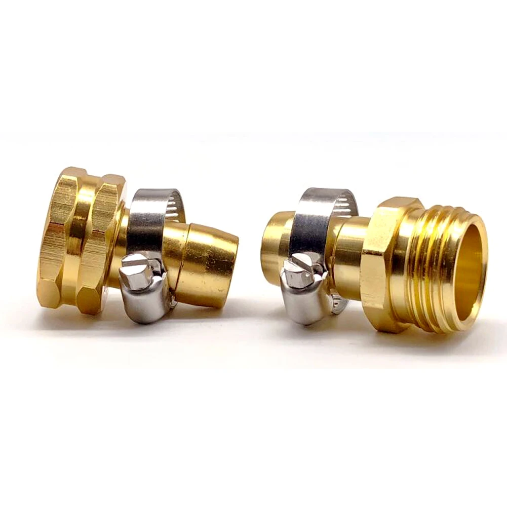 

2pcs/set 3/4 Sprayer Nozzle Hose Connector Rust Proof Repair Part Male Female High Strength Thread Heavy Duty Garden Supplies