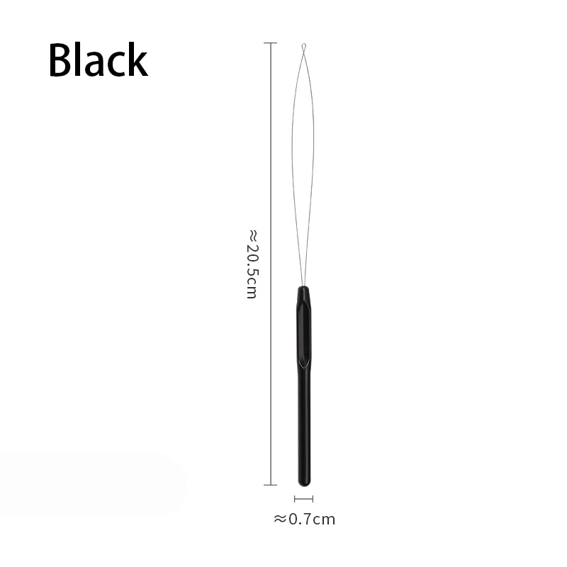 Инструмент для наращивания волос Micro Ring Bead pull Loop Feather Threader из нержавеющей стали