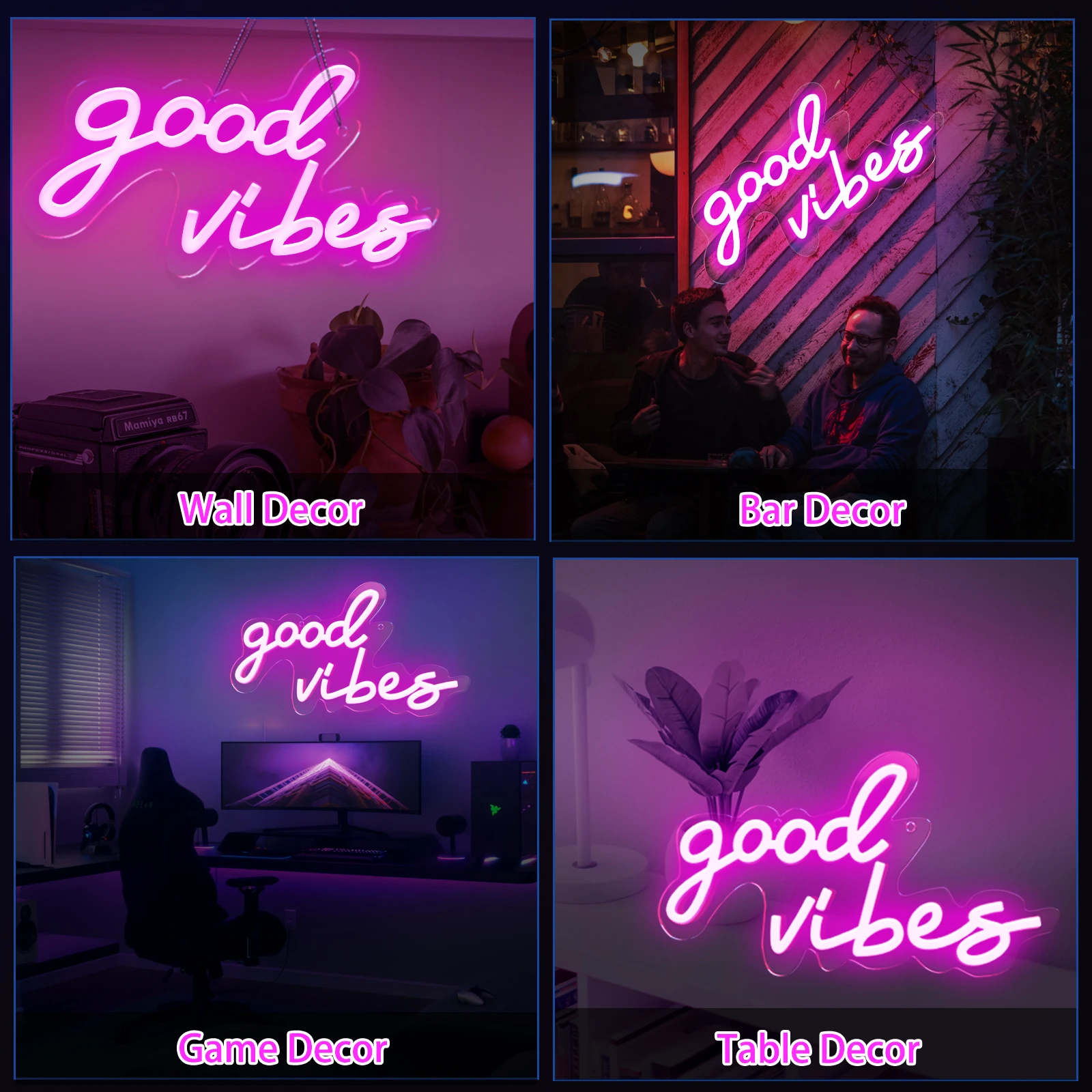 Неоновая вывеска Good Vibes свадебные настенные неоновые светодиодные вывески
