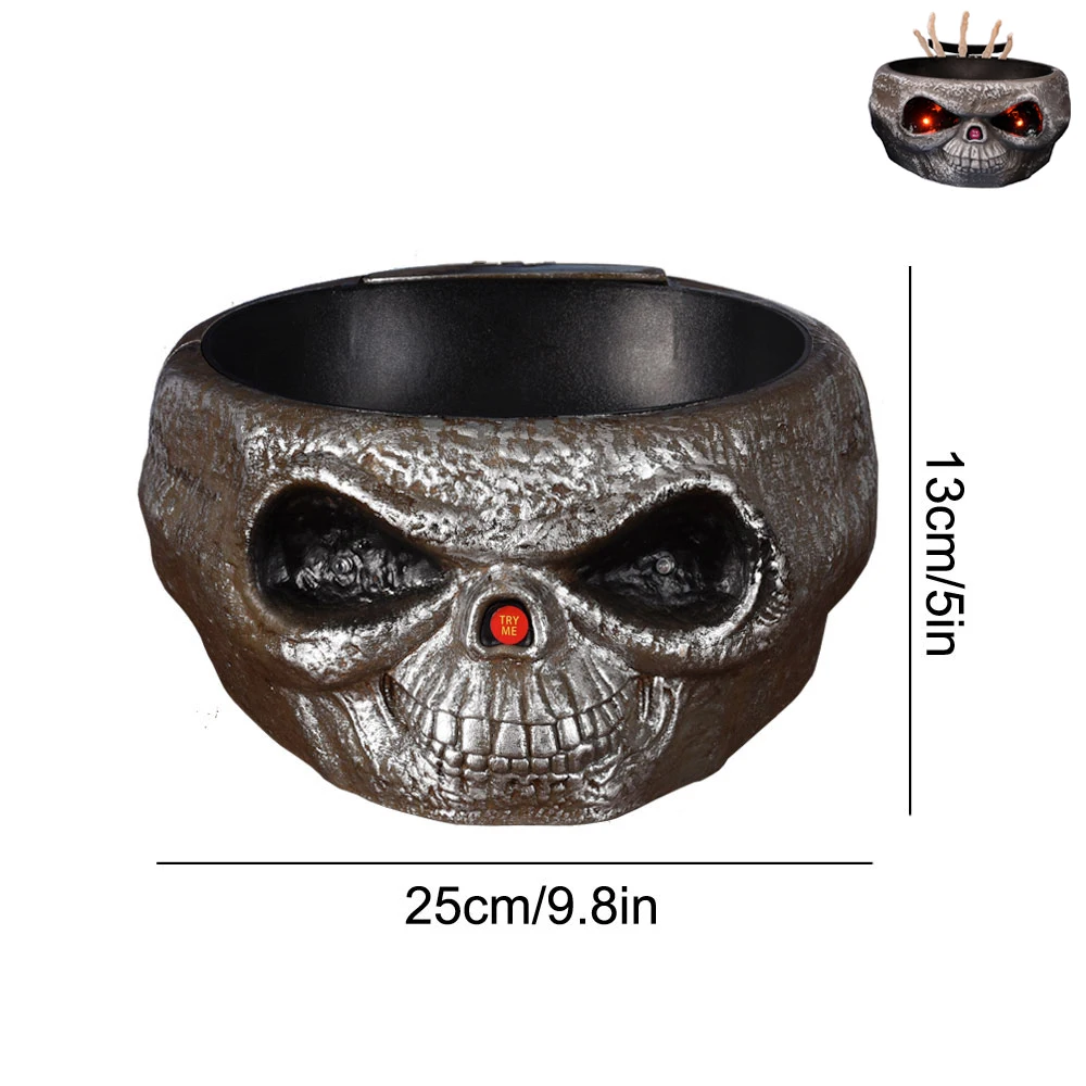 Анимированная чаша для конфет с черепом