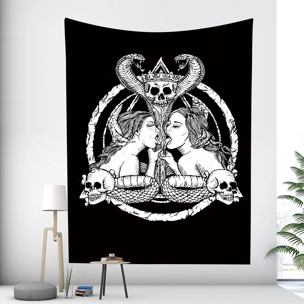 

Viking Tarot Brand Home Decoration Tapestry Psychedelic Scene Hippie Bohemian Mandala Bedroom Wall Decoration Mattress