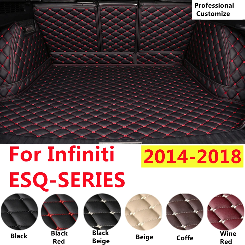 

SJ Full Set Custom Fit For Infiniti ESQ 2014-2018 XPE Leather Waterproof Car Trunk Mat Tail Boot Tray Liner Cargo Rear Pad Cover