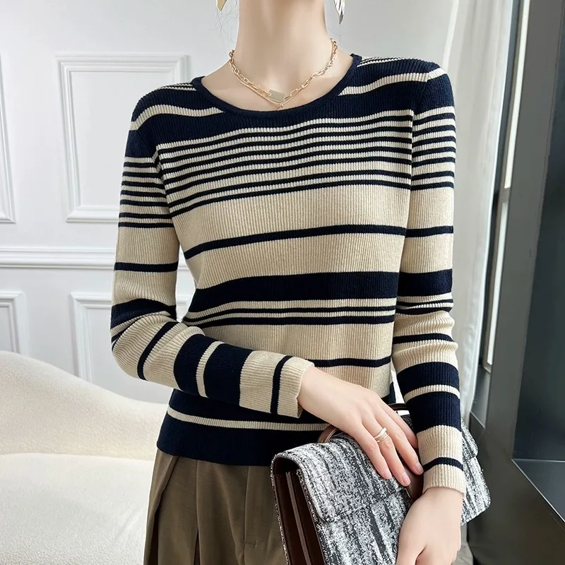 Женская одежда MVLYFLRT свитер с круглым вырезом из тонкой искусственной шерсти