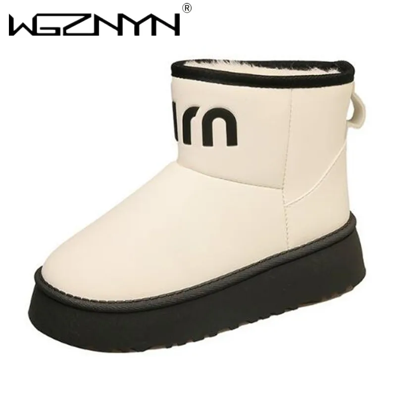 НОВЫЕ женские зимние ботинки теплые плюшевые однотонные модные ботильоны без