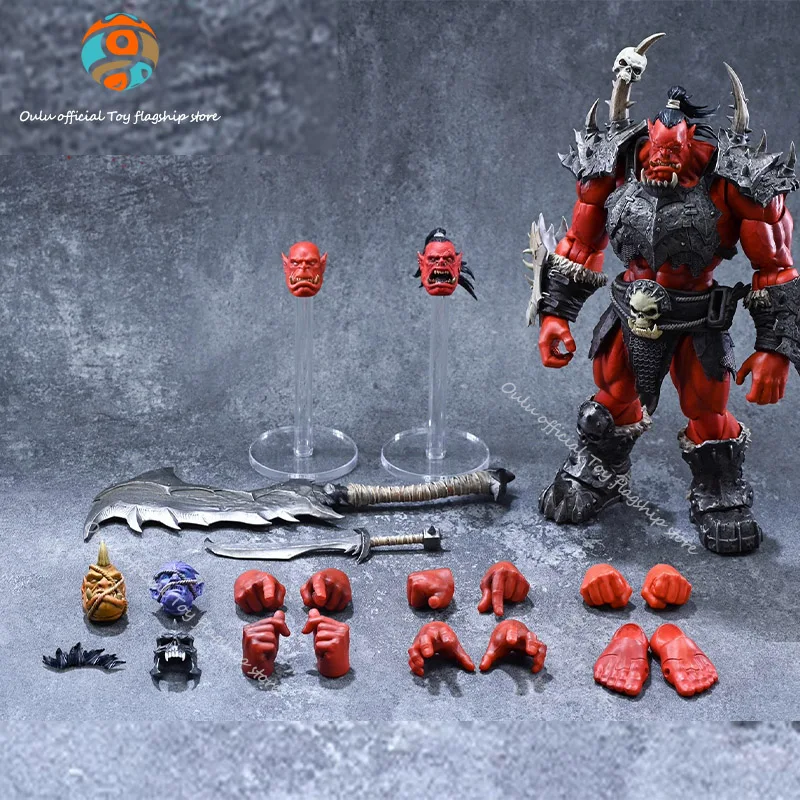 

19.5cm Adventurer'S World Anime Figure Bounty Hunter Bloody Hands Morlock Orc Warrior Pvc Statue Room Ornament Halloween Gift