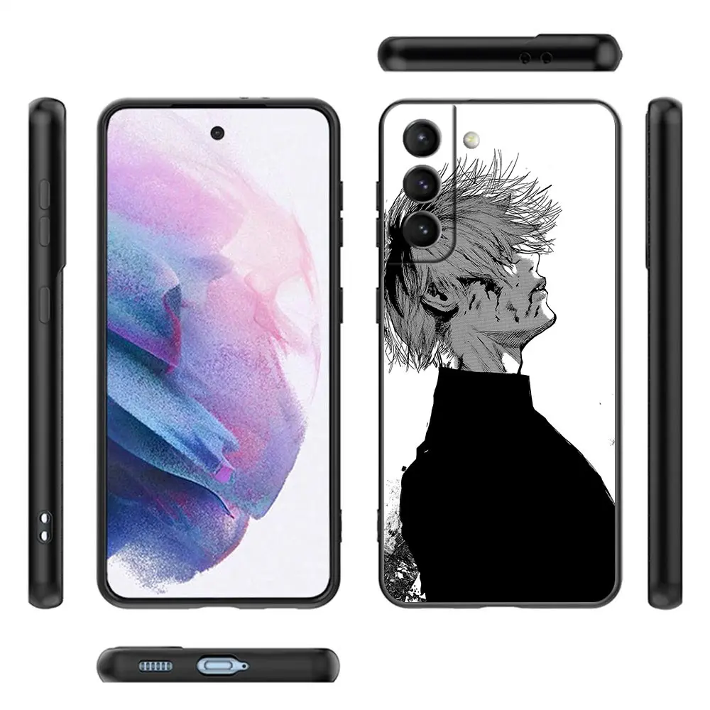 Funda Case For Samsung S23 S22 S21 S20 FE S10 S10E LITE S9 S8 PLUS ULTRA 5G Case Capa Para Anime Boys Kaneki Ken Tokyo Ghoul