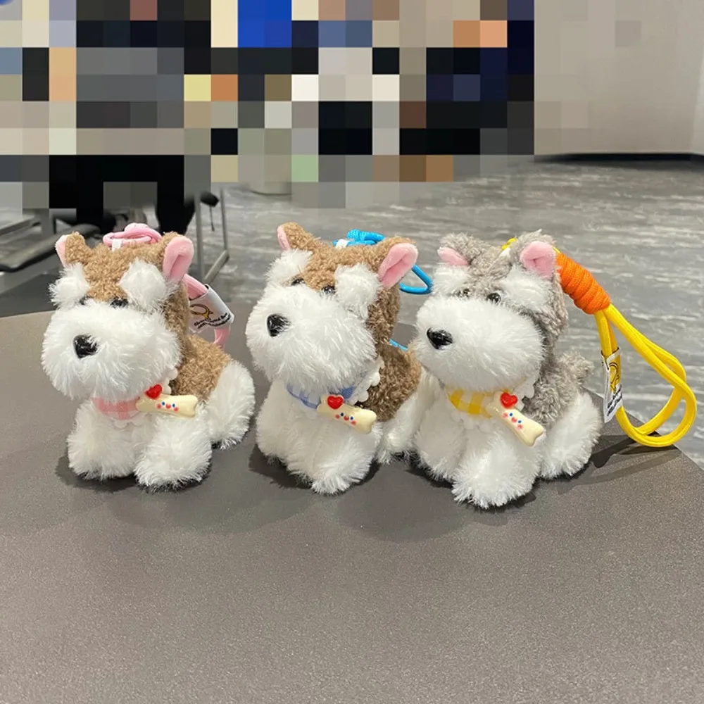 Полипропиленовая хлопковая кукла шнауцера подвеска в виде щенка мягкая