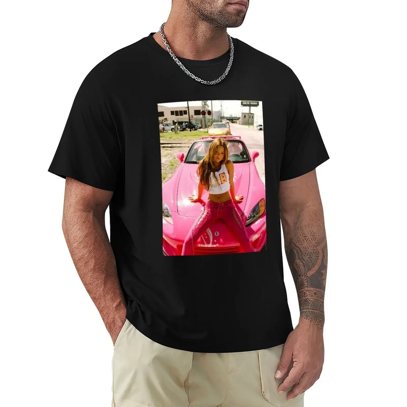 Фото Футболка DEVON AOKI PINK RACE CAR POSTER с животным приндом для мальчиков, футболка на заказ, мужская футболка, одежда для мужчин №3