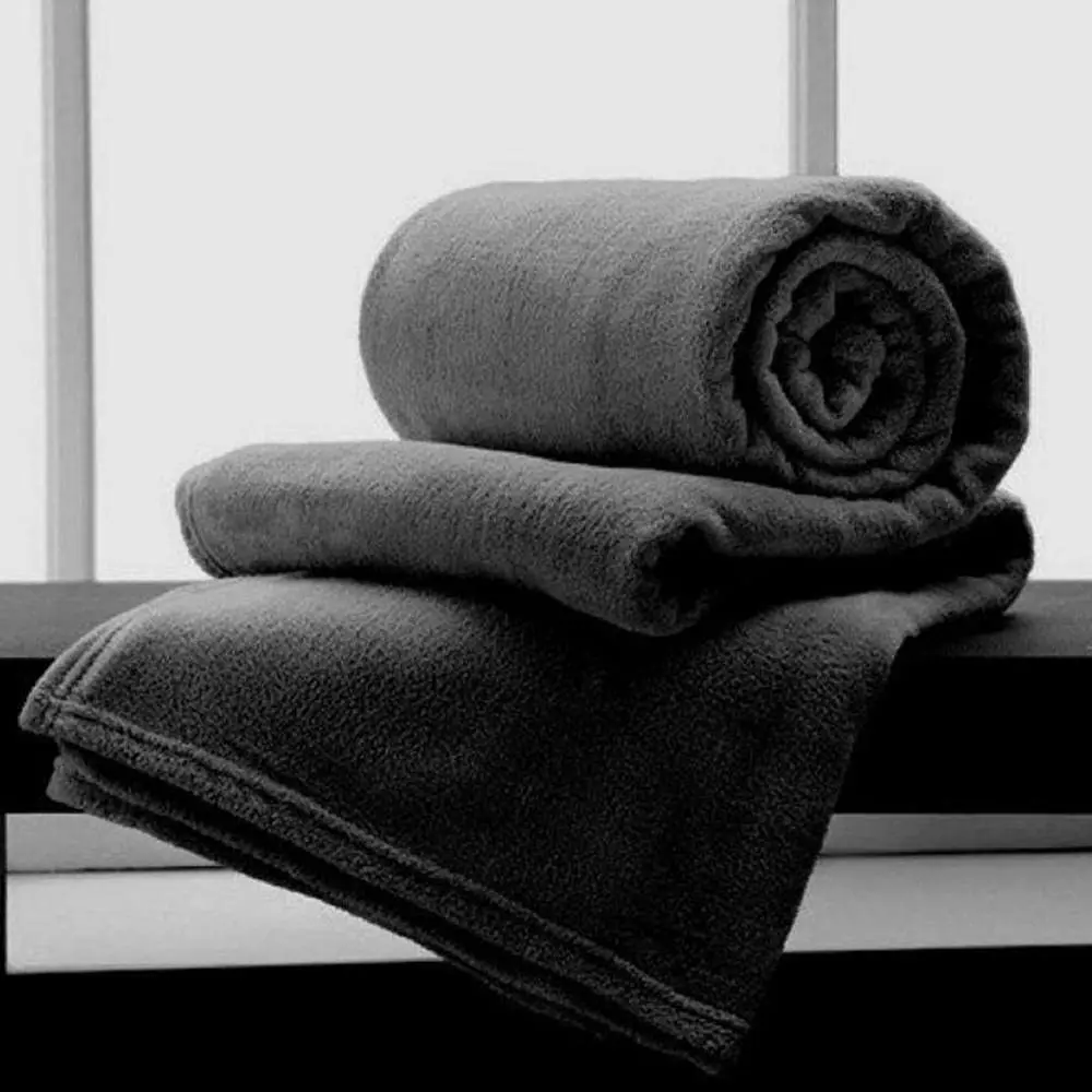 

Blanket Blanket Double Microfiber Black Lisa 2.00 x 1.80 Mt Soft Blanket Thick Warm Winter Bed Covers Double Blankets Office Nap