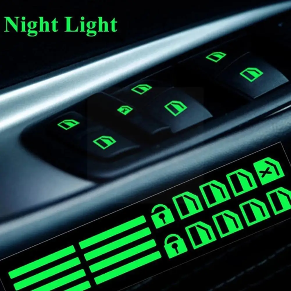 

Night Luminous Button Car Stickers Car Auto 3D Decals Lift Accessories Button Car Interior Car Sticker P Decoration Door Wi C0Z2
