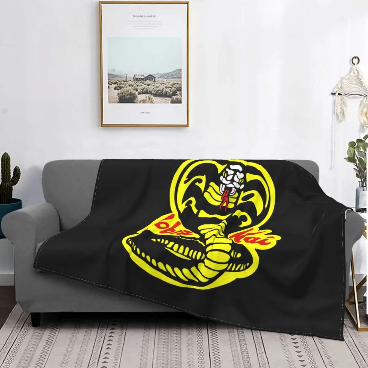 

Cobra Kai The Karate Kid Blankets Spring Autumn Snake Karate Dojo Anime Super Soft Throw Blankets for Home Bedroom Bedding Throw