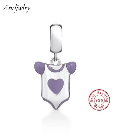 

Fit Bracelet Charms Silver 925 Original Purple Baby Bodysuit Bead Bracelet&Bangle Jewelry Berloque