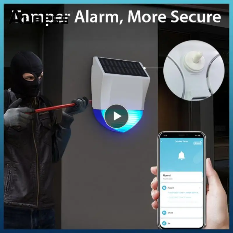 

Wifi Bluetooth Tuya Pir Detector Outdoor Ipx5 Waterproof Solar Infrared Vioce Light Alarm New Wireless Burglar Alarm App Control