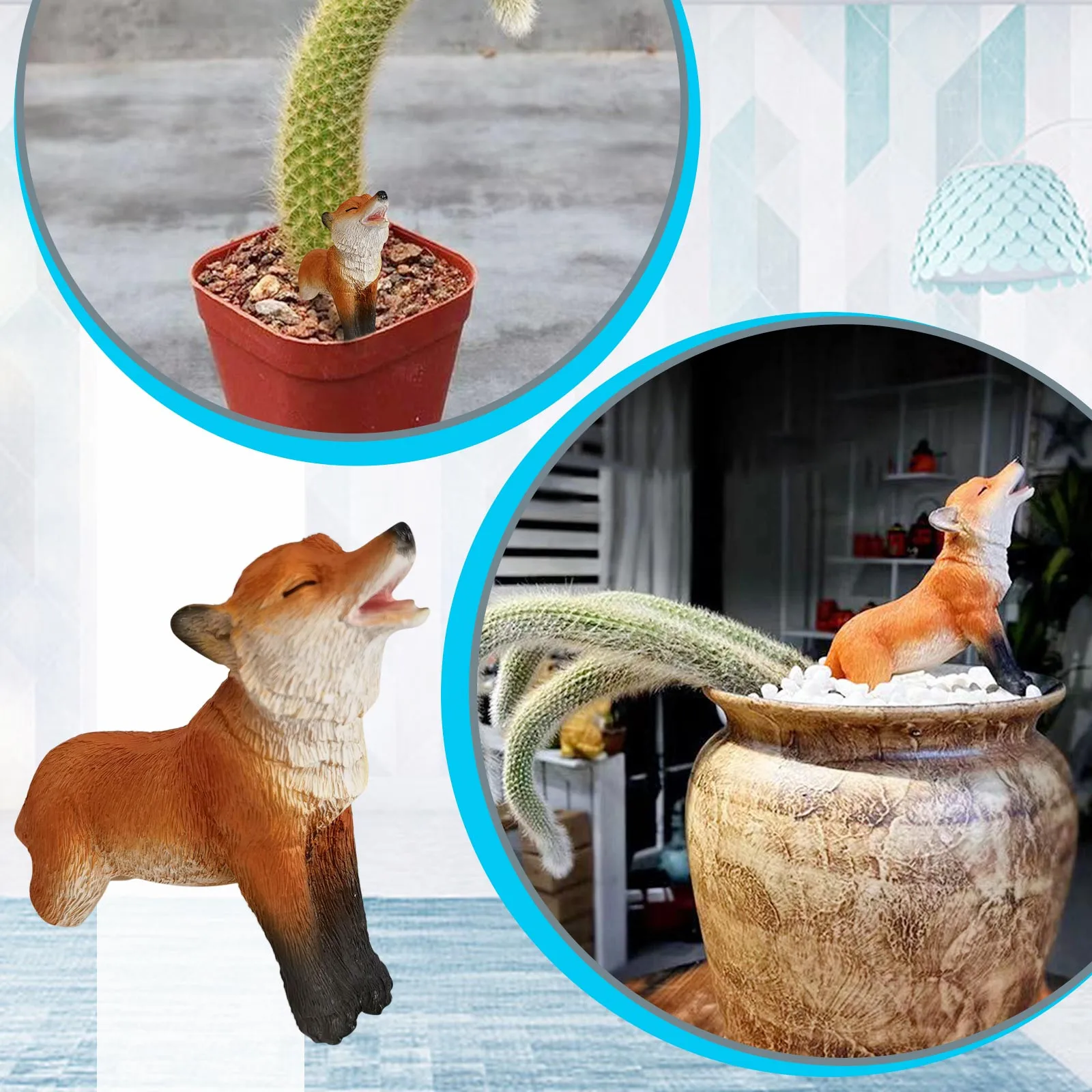 

Статуэтки из смолы с красной лисой, украшения, креативные статуи лисы, украшение для стола, Набор рождественских украшений, золотые простые ...