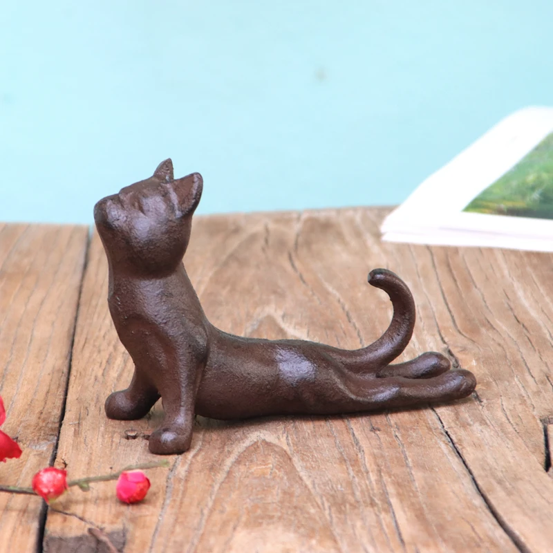 Ретро чугунное креативное строгальное украшение в виде кошки