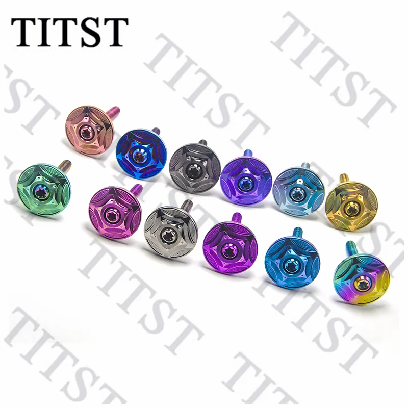 Титановый сплав 1 шт. легкие Заглушки для Руля Мотоцикла крышка с болтом 6x40 мм