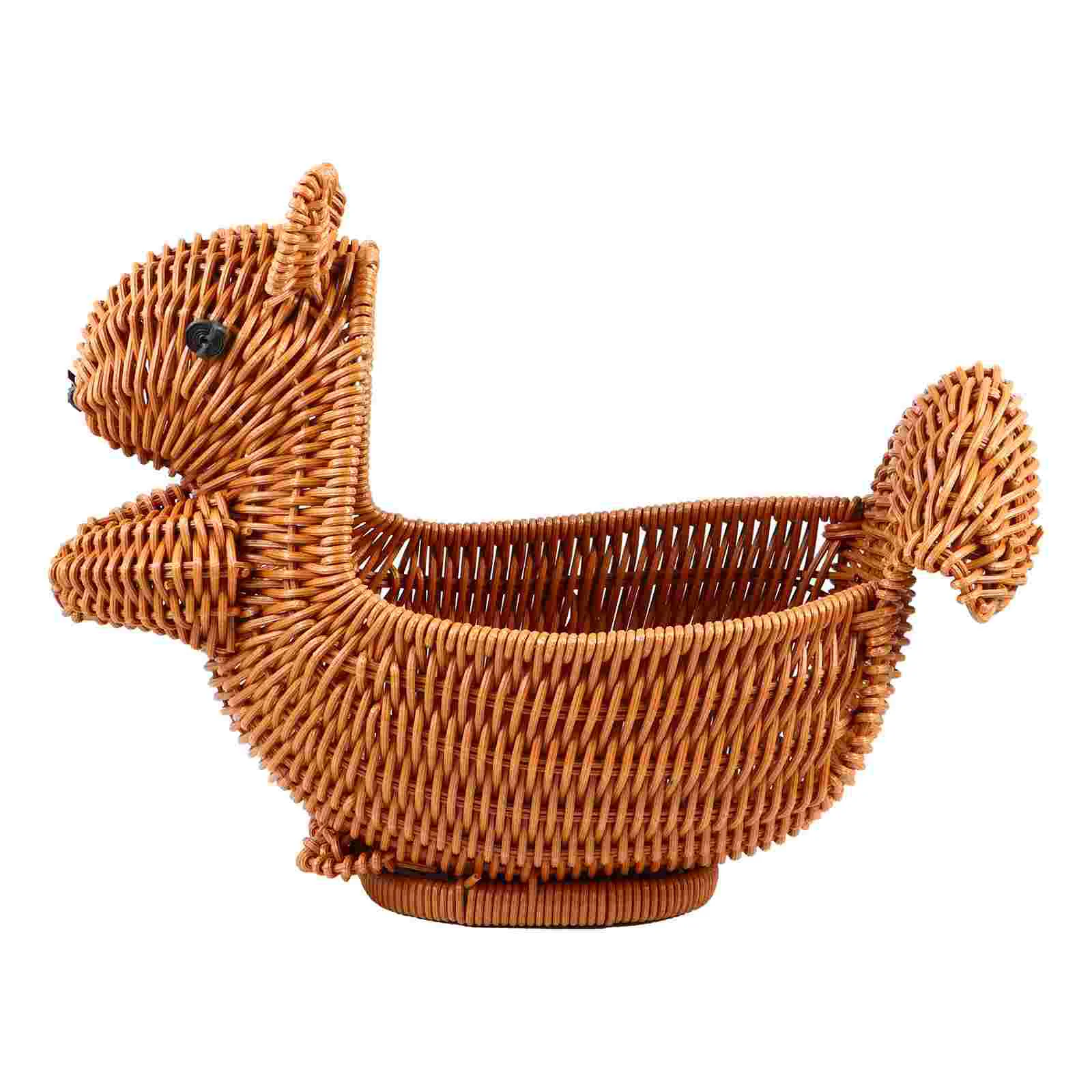 

Basket Fruit Woven Wicker Rattan Storage Bowl Serving Bread Tray Snackdecorative Baskets Squirrel Weaving Candy Weave Bowls