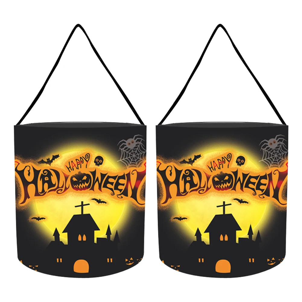 

Reusable Halloween Non Knitted Handbags Hemp Cloth Material Perfect for Candy Snacks and Gifts Storage 9 X9 X9 8