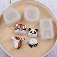 panda tiger aromatherapy plaster silicone mold cute animal resin mould home decoration cartoon soap molds diy craft tools