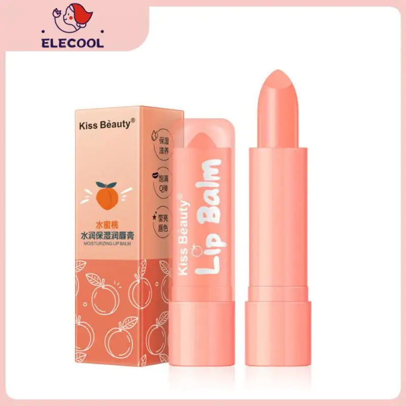 

Chameleon Lip Balm Vitality Color Lipstick Peach Girl Lip Balm Moisturizing Natural Nourishing Lip Lines Long-lasting Lip Care