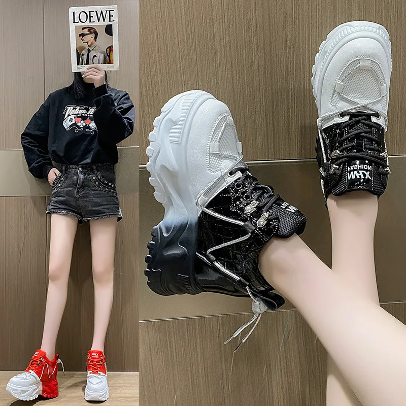 

Goods Korean Version High-contrast Color Old Shoes Women's Spring 2022 Fashion Sports Casual Women's Shoes Platform Shoes Women
