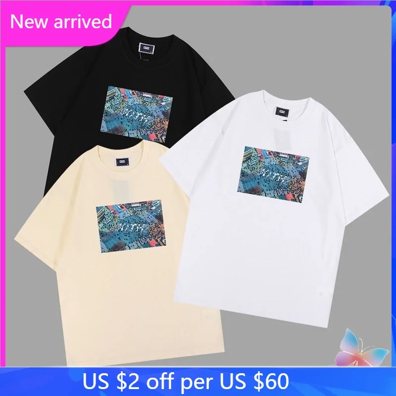

KITH Short-sleeved Tee Streetscape Graphic Print Men Women Oversized Tshirts