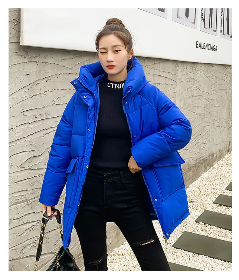 

2022 Winter Brief Paragraph Down Cotton-padded Jacket Female Han Edition New Students Ins Wind Easing Cotton-padded Clothes Outs