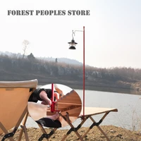 newoutdoor camping hiking aluminum alloy foldable lamp camp holder double pole post portable fishing hanging light fixing holder
