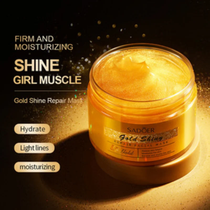 

Gold Mask Moisturizing Shrinkage Pore Skin Care Hyaluronic Acid Gel Anti-Aging Oil-control Whitening Night Mask for Face Women