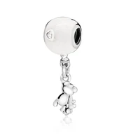 cute balloon and teddy dangle charm 925 sterling silver bead fit original pandora bracelet women advanced texture jewelry gift