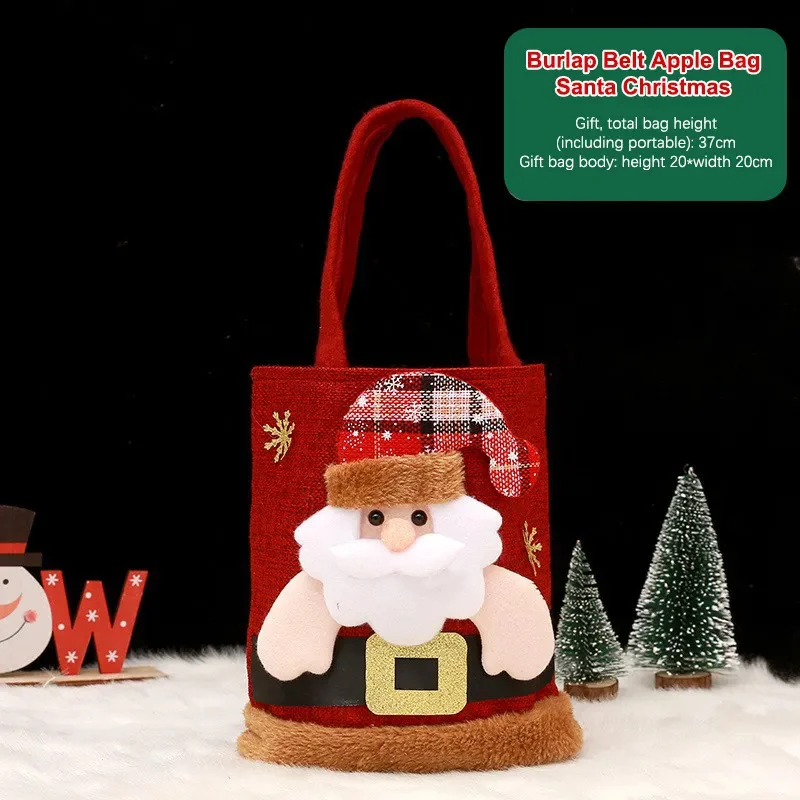 Ручная Сумка Для Яблок В Форме Санта-Клауса Рождественское Декоративное