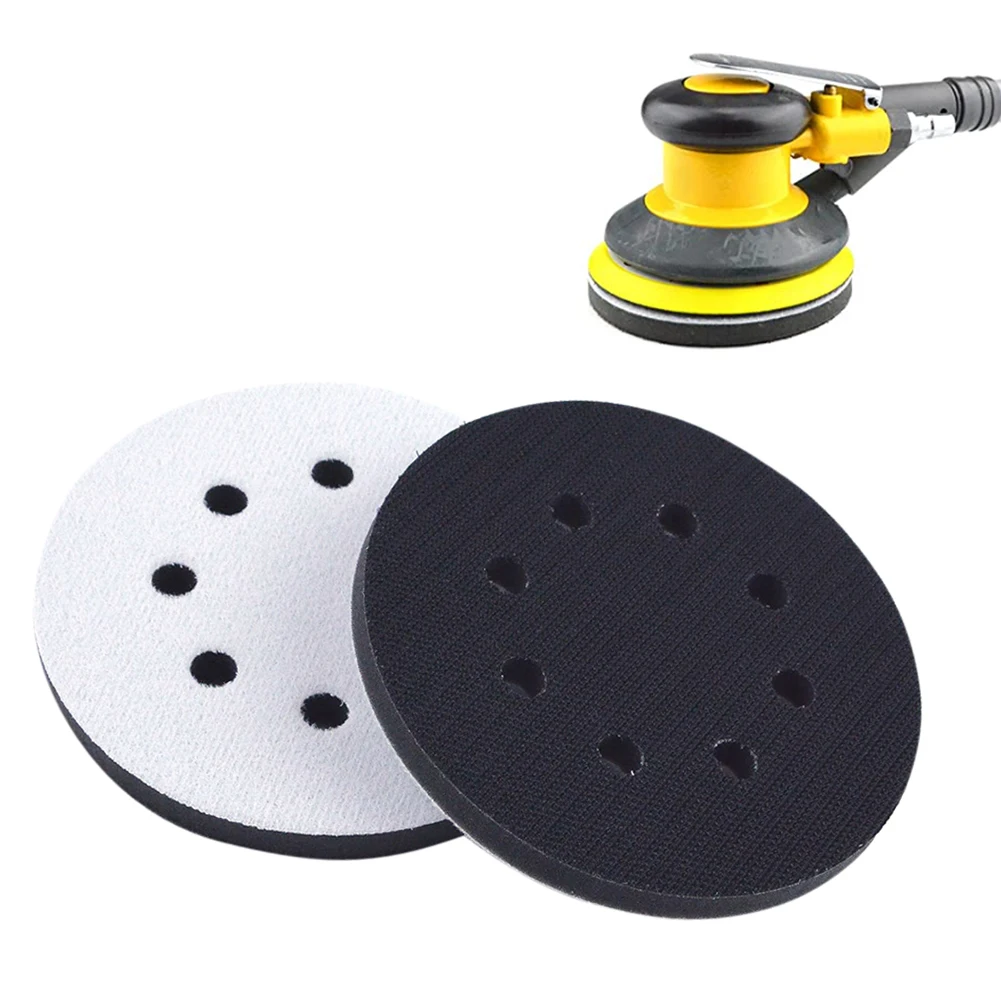 

Soft Density Hook Sanding Pads Backing Plate Sander Polishing Grinding Abrasive Tools 5 Inch 8 Holes Sponge Interface Pad 2Pcs