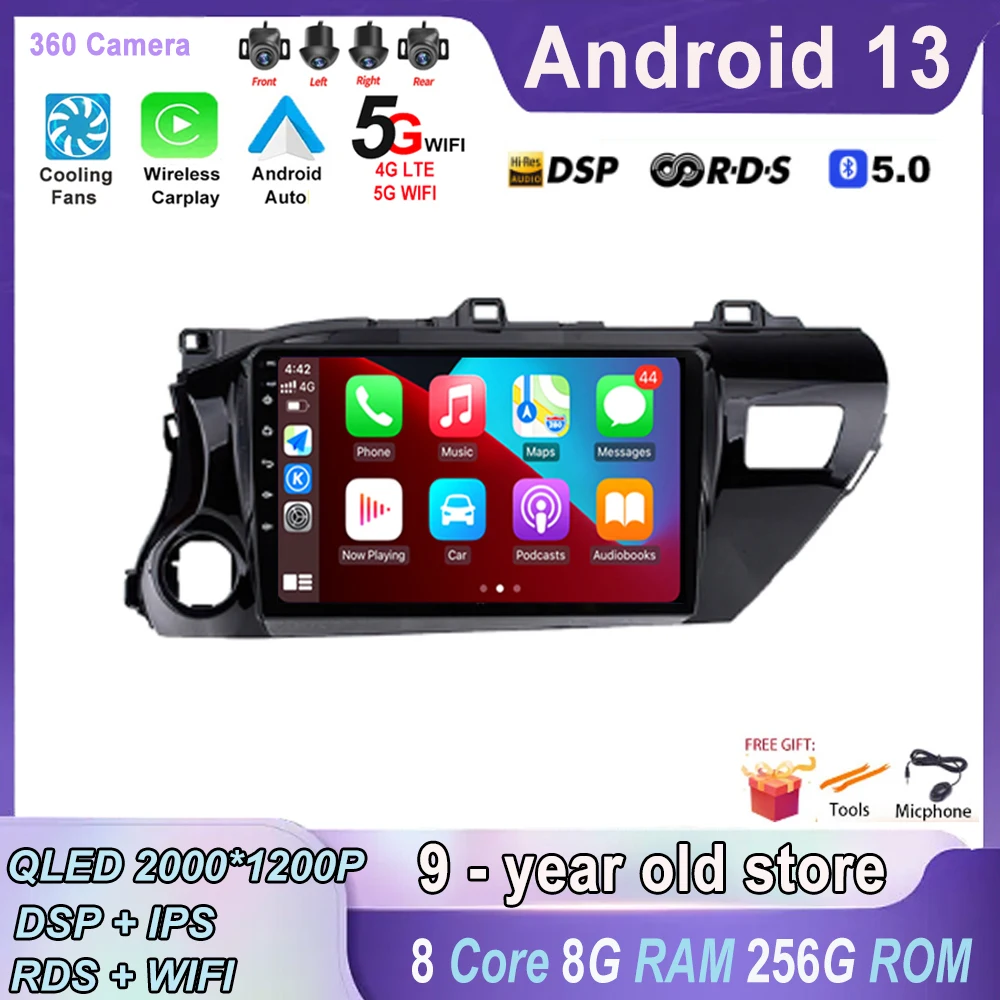 Android 13 Π΄Π»Ρ Toyota Hilux 2015 - 2020 Π°Π²ΡΠΎΠΌΠΎΠ±ΠΈΠ»ΡΠ½ΡΠΉ ΡΠ°Π΄ΠΈΠΎΠΏΡΠΈΠ΅ΠΌΠ½ΠΈΠΊ Ρ ΡΠΊΡΠ°Π½ΠΎΠΌ, ΠΌΡΠ»ΡΡΠΈΠΌΠ΅Π΄ΠΈΠΉΠ½ΡΠΉ ΠΏΠ»Π΅Π΅Ρ, Π½Π°Π²ΠΈΠ³Π°ΡΠΈΡ GPS CarplayBT, Π³ΠΎΠ»ΠΎΠ²Π½ΠΎΠ΅ ΡΡΡΡΠΎΠΉΡΡΠ²ΠΎ, ΠΠ²ΡΠΎΡΠ°Π΄ΠΈΠΎ Android 13 Π΄Π»Ρ Toyota Hilux 2015 - 2020 Π°Π²ΡΠΎΠΌΠΎΠ±ΠΈΠ»ΡΠ½ΡΠΉ ΡΠ°Π΄ΠΈΠΎΠΏΡΠΈΠ΅ΠΌΠ½ΠΈΠΊ Ρ ΡΠΊΡΠ°Π½ΠΎΠΌ, ΠΌΡΠ»ΡΡΠΈΠΌΠ΅Π΄ΠΈΠΉΠ½ΡΠΉ ΠΏΠ»Π΅Π΅Ρ, Π½Π°Π²ΠΈΠ³Π°ΡΠΈΡ GPS CarplayBT, Π³ΠΎΠ»ΠΎΠ²Π½ΠΎΠ΅ ΡΡΡΡΠΎΠΉΡΡΠ²ΠΎ, ΠΠ²ΡΠΎΡΠ°Π΄ΠΈΠΎ